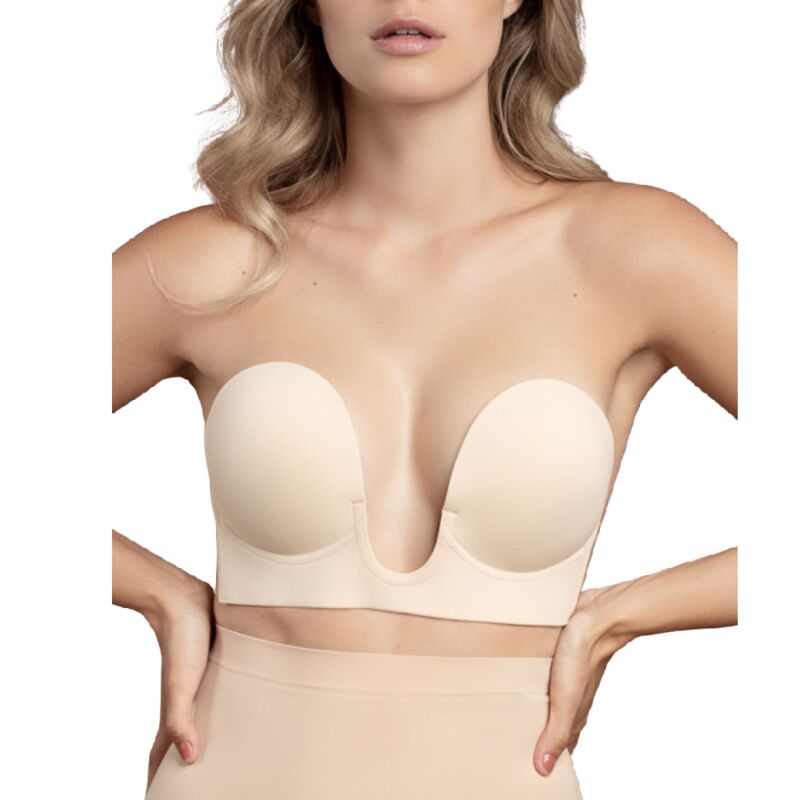 Reggiseno senza maniglie en u beige coppa e di Bye-Bra