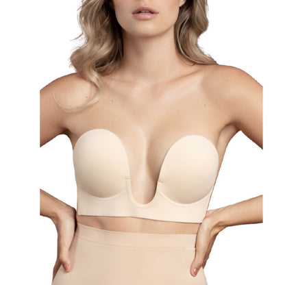 Reggiseno senza maniglie en u beige coppa e di Bye-Bra
