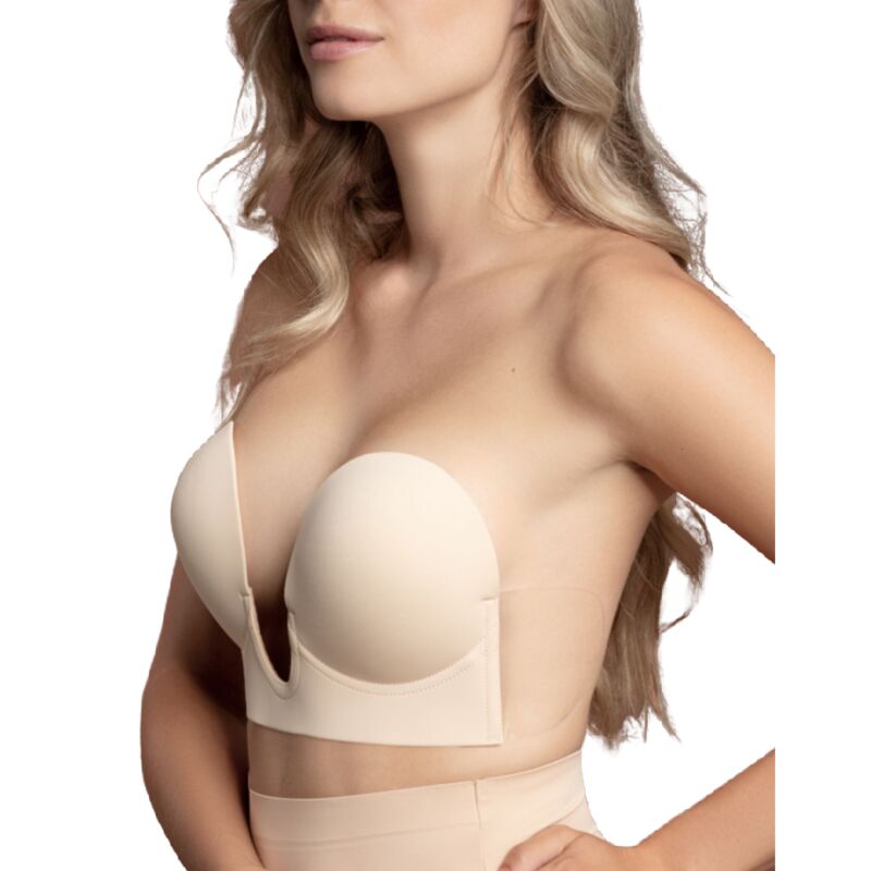 Reggiseno senza maniglie en u beige coppa e di Bye-Bra, immagine 2