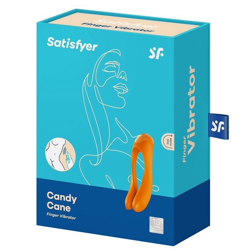 Vibratore da dito candy Cane arancione di Satisfyer, immagine 2