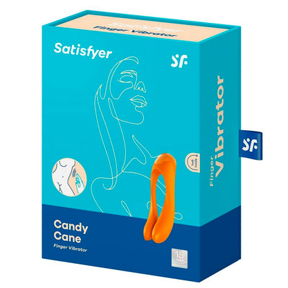 Vibratore da dito candy Cane arancione di Satisfyer, immagine 2