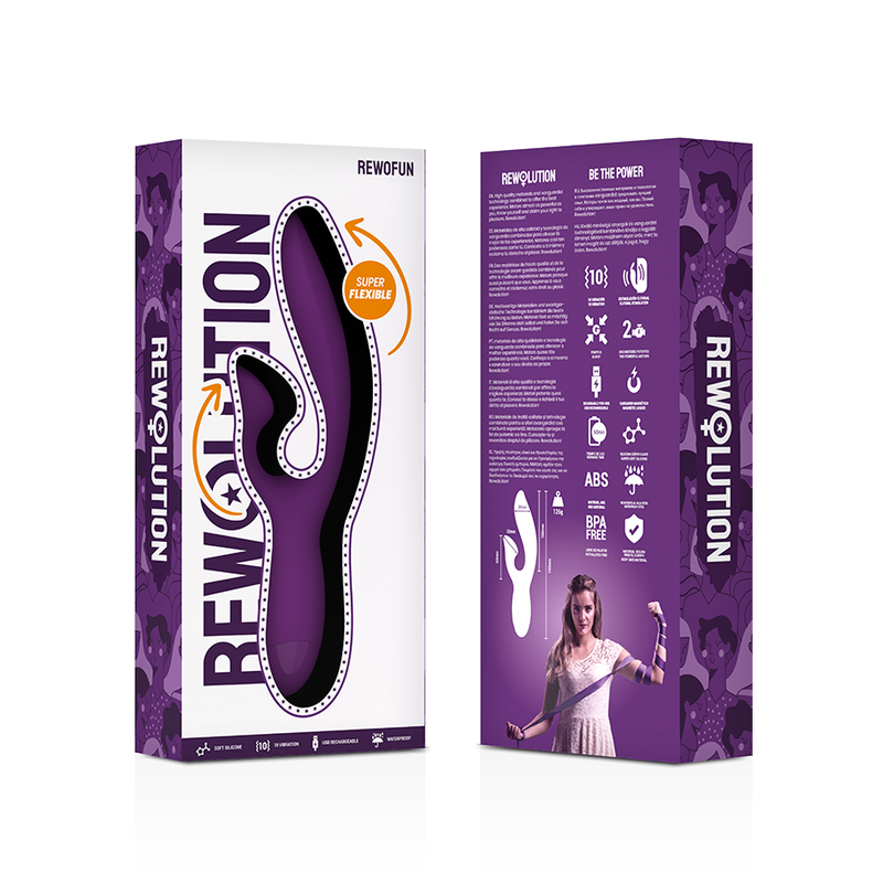 Vibratore Rewofun flessibile con coniglio di Rewolution, immagine 7