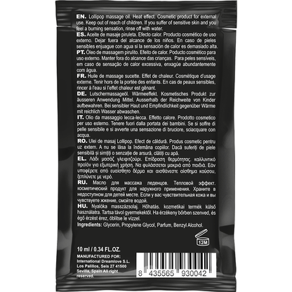 Olio da massaggio pocket kissable con effetto calore Lollipop 10 ml di Coquette Chic Desire, immagine 2
