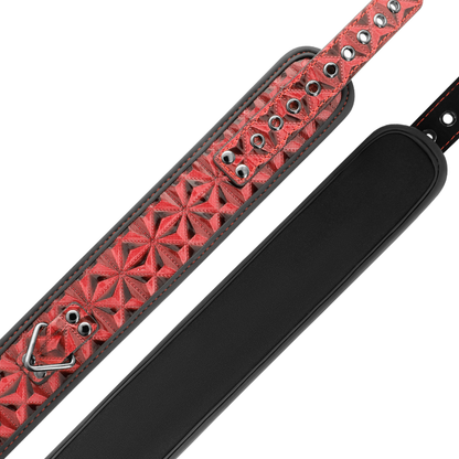 Collare in pelle vegana premium red edition con fodera in neoprene di Begme, immagine 4