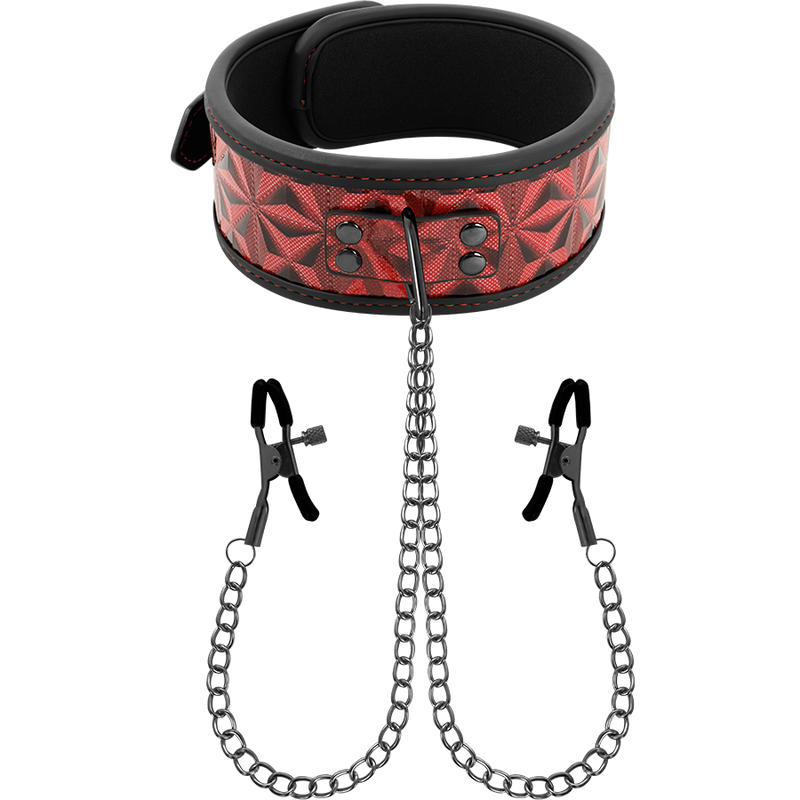 Colletto red edition con morsetti per capezzoli con fodera in neoprene di Begme
