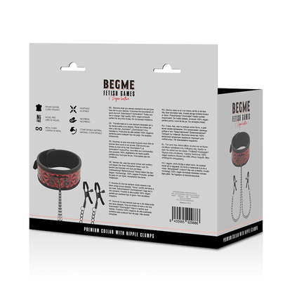 Colletto red edition con morsetti per capezzoli con fodera in neoprene di Begme, immagine 8