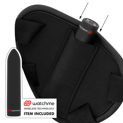 Imbragatura con dildo e telecomando bullet tecnologia watchme S di Fetish Submissive Cyber Strap, immagine 3