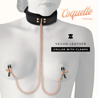 Collana con pinza per capezzoli fantasia con fodera in neoprene di Coquette Chic Desire, immagine 2