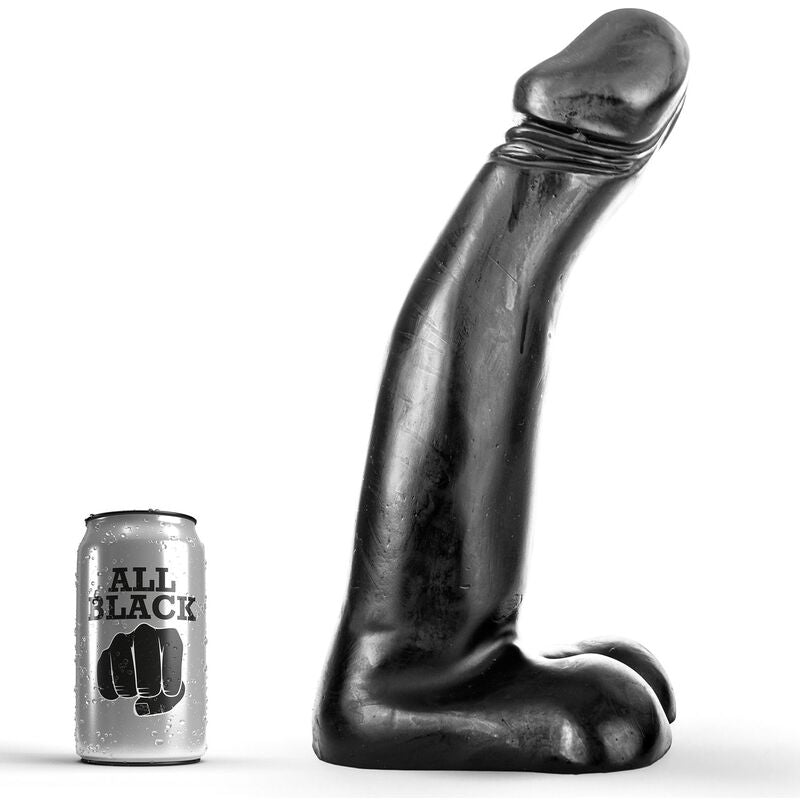 Dildo fisting nero realistico 29 cm di All Black