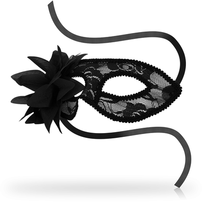 Maschere maschere in pizzo nero e fiori di Ohmama, immagine 2
