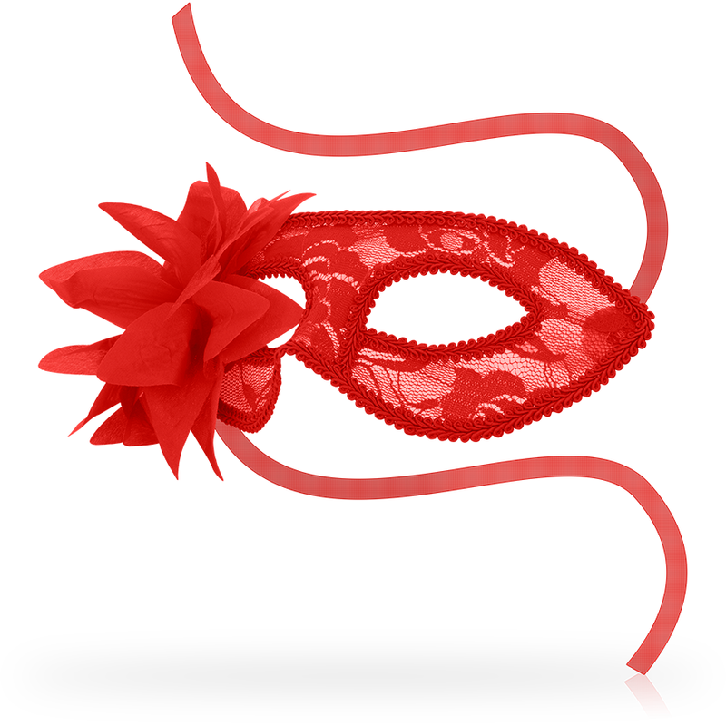 Maschere maschere con pizzo e fiore rosso di Ohmama, immagine 2