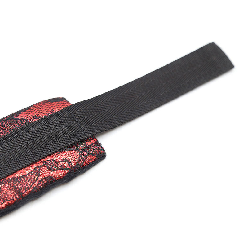 Manette in velluto con nastro in nylon di Ohmama Fetish, immagine 7