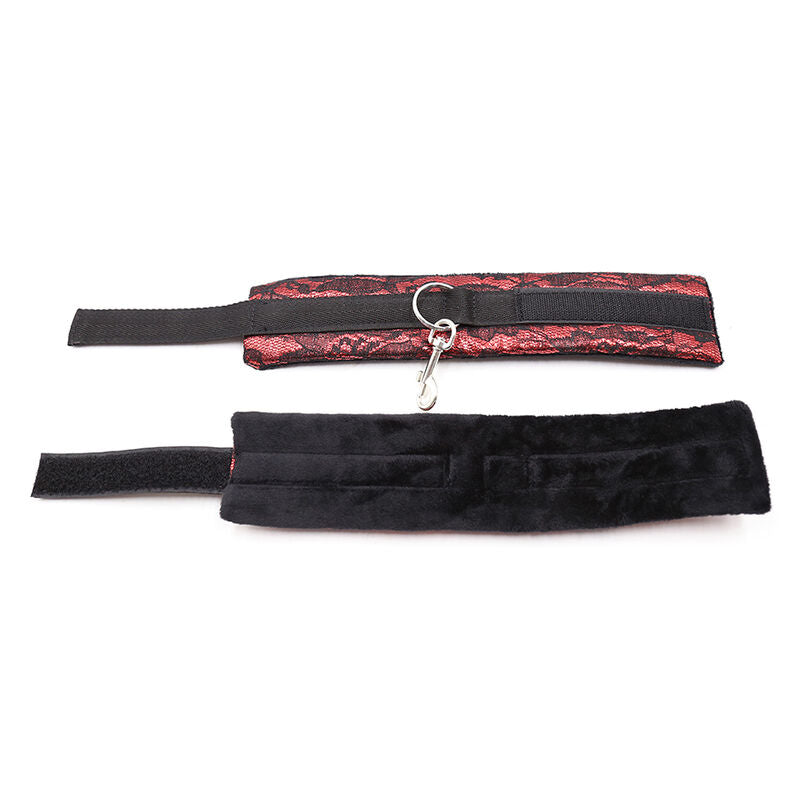 Manette in velluto con nastro in nylon di Ohmama Fetish, immagine 9