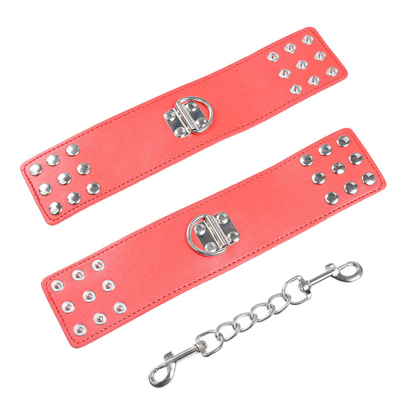 Manette rosse con chiusura a scatto di Ohmama Fetish, immagine 4