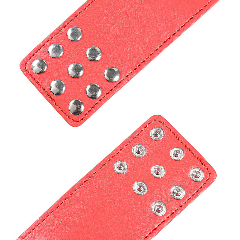 Manette rosse con chiusura a scatto di Ohmama Fetish, immagine 5