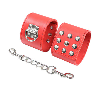 Manette rosse con chiusura a scatto di Ohmama Fetish, immagine 6
