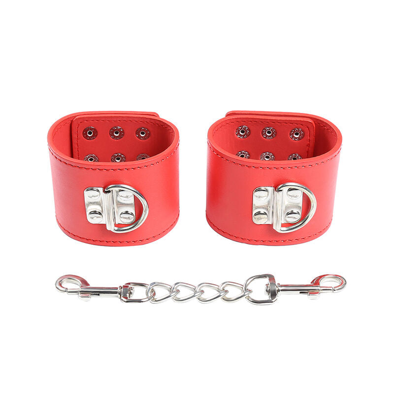 Manette rosse con chiusura a scatto di Ohmama Fetish, immagine 9