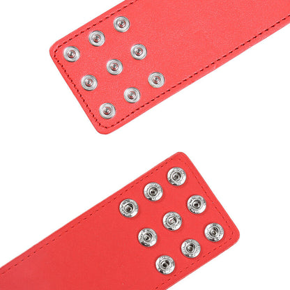 Manette rosse con chiusura a scatto di Ohmama Fetish, immagine 10
