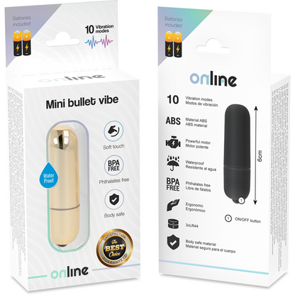 Vibratore mini Proiettore dorato di Online, immagine 4