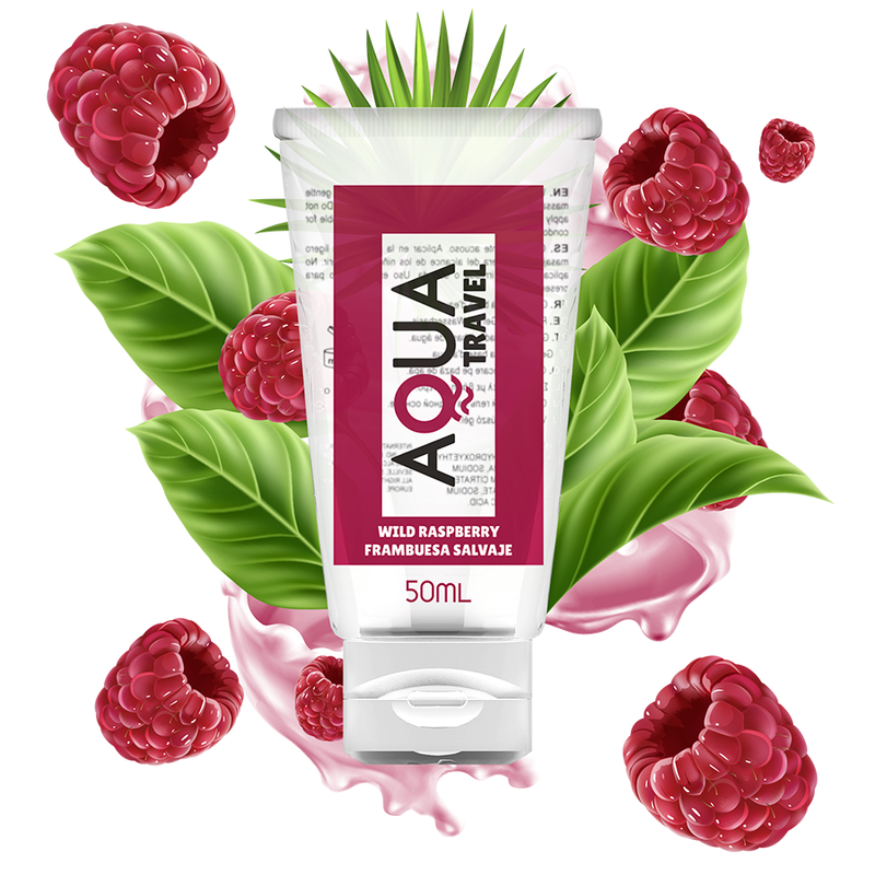 Lubrificante a base acqua al gusto di lampone selvatico - 50 ml di Aqua Travel
