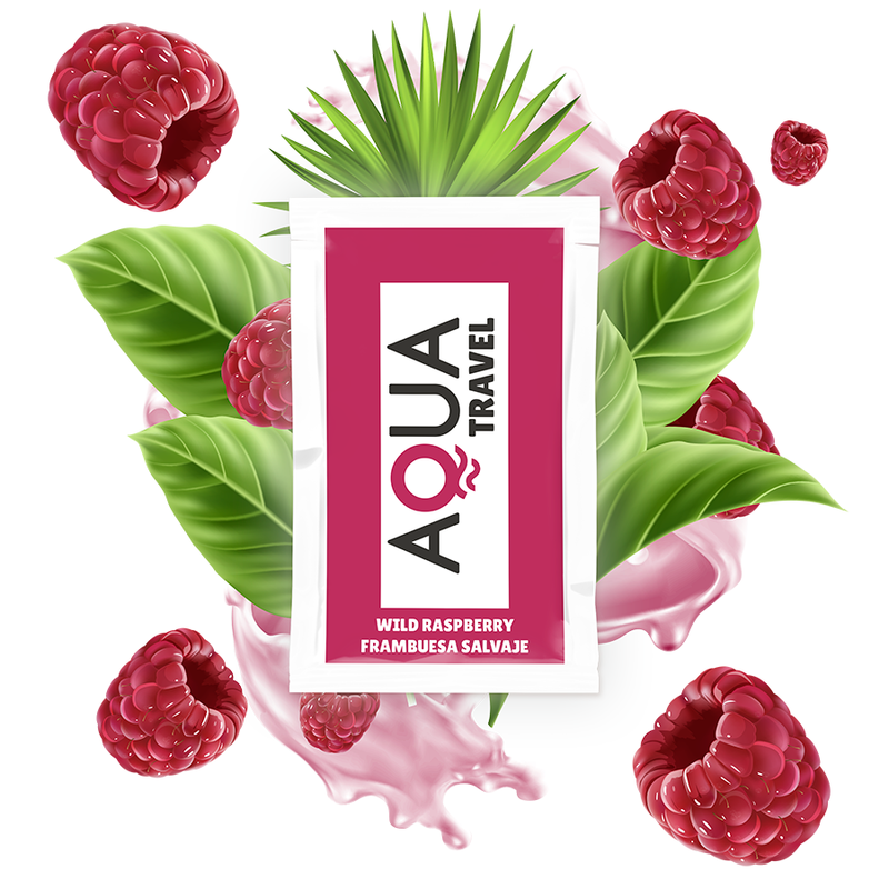 Lubrificante a base acqua al gusto lampone selvatico 6 ml di Aqua Travel