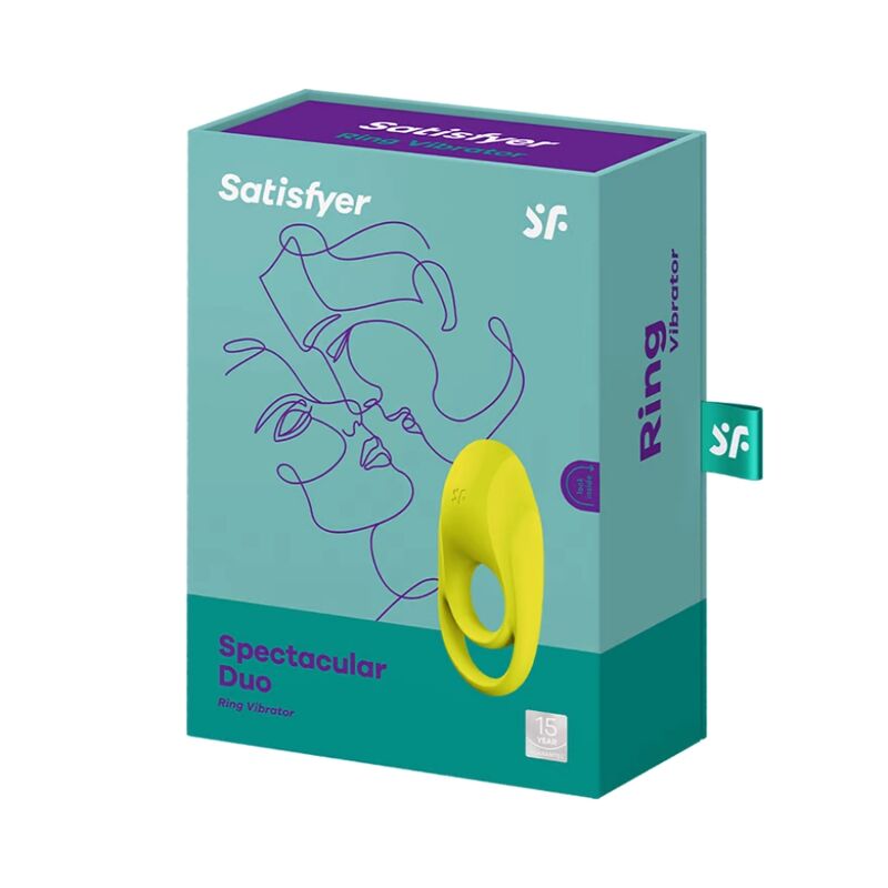 Vibratore ad anello duo spettacolare giallo di Satisfyer, immagine 3