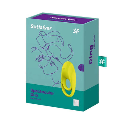 Vibratore ad anello duo spettacolare giallo di Satisfyer, immagine 3