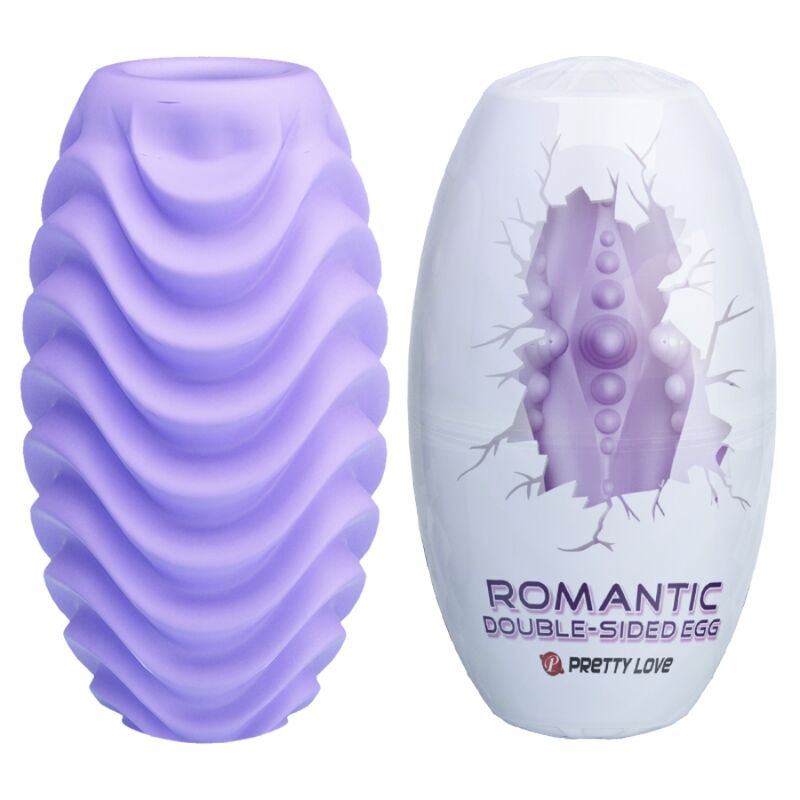 Uovo masturbatore lilla a doppia faccia di Pretty Love