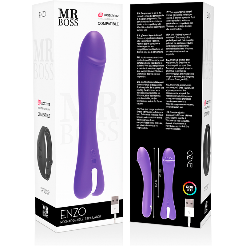Vibratore Enzo e telecomando watchme di Mr Boss, immagine 10