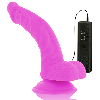 Dildo vibrante flessibile viola 21.5 cm Ø 4.5 cm di Diversia, immagine 7