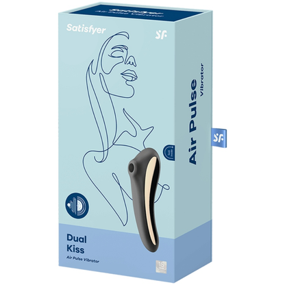 Vibratore dual kiss air pulse nero di Satisfyer, immagine 4