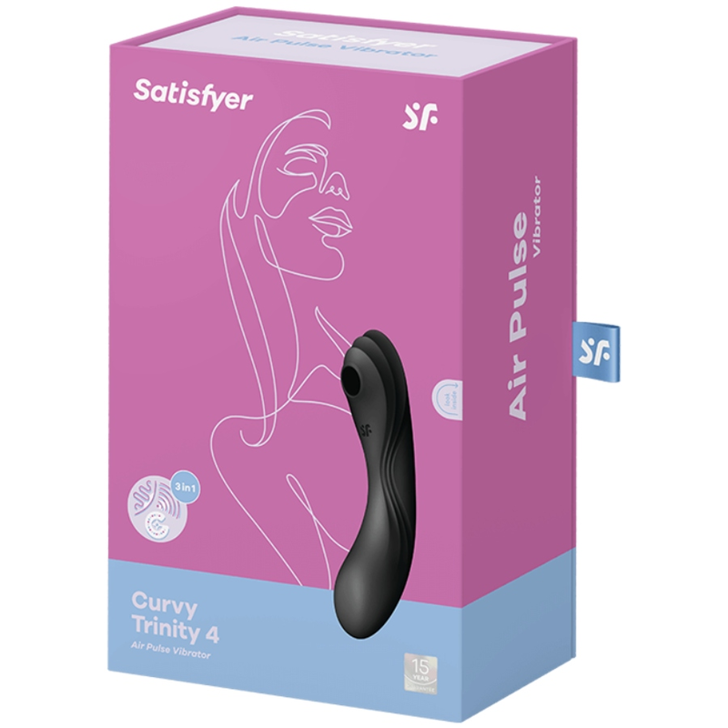 Vibratore curvy trinity 4 air pulse nero di Satisfyer, immagine 3