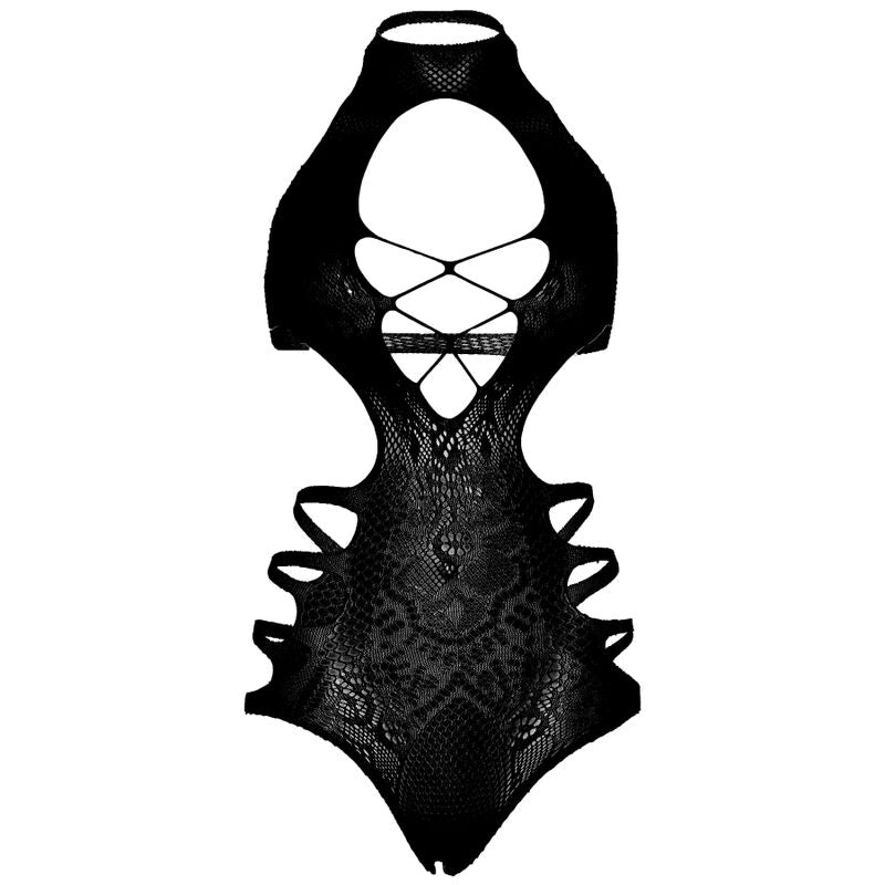Body con spalline Cut-out taglia unica - nero di Leg Avenue, immagine 6