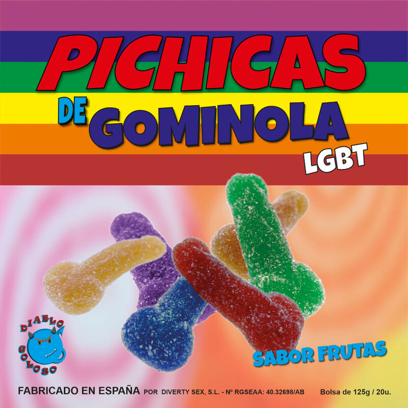 Gadget erotico frutti del pene Gommosi con zucchero LGBT di Pride