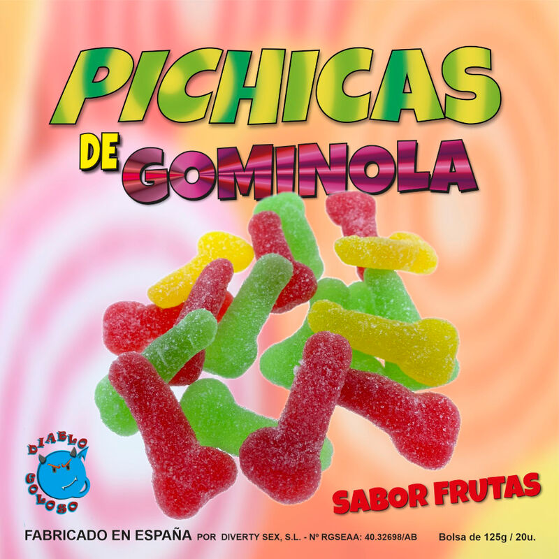 Gadget erotico Pichitas Gumminol alla frutta con zucchero di Diablo Goloso