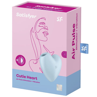 Stimolatore Cutie heart e vibratore a impulsi D'aria blu di Satisfyer, immagine 4