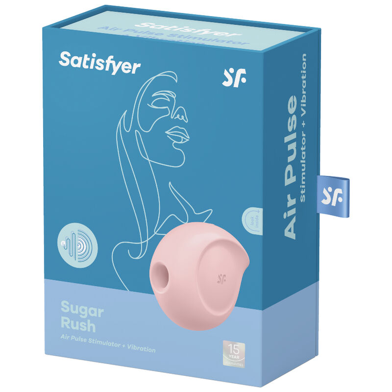 Stimolatore di impulsi D'aria sugar Rush e vibratore rosa di Satisfyer, immagine 4