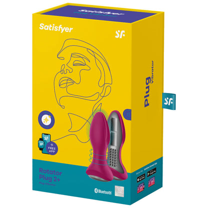 Plug Rotator 2+ APP vibrante plug rosso di Satisfyer, immagine 5