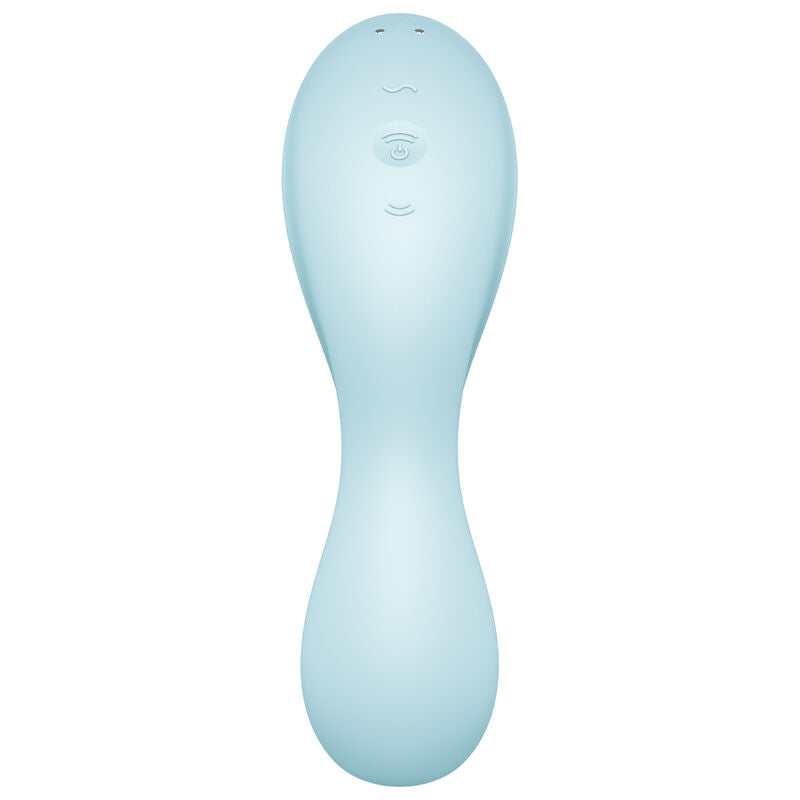 Stimolatore e vibratore curvy trinity 5 air pulse blu di Satisfyer, immagine 3