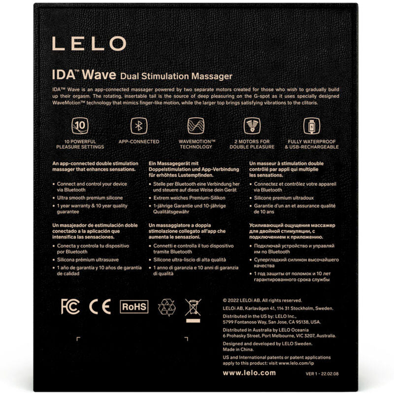 Massaggiatore di coppia Ida wave nero di Lelo, immagine 5
