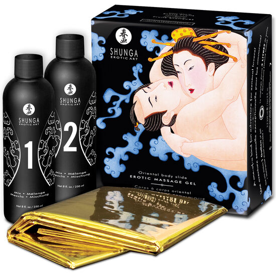 Gel da massaggio erotico corpo a corpo orientale ai frutta esotici di Shunga