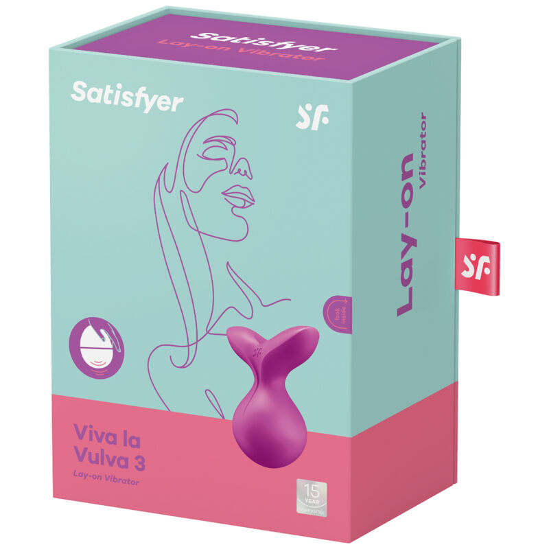 Vibratore Viva la vulva 3 Lay-on viola di Satisfyer, immagine 4