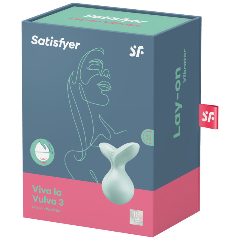 Vibratore Viva la vulva 3 Lay-on verde di Satisfyer, immagine 4