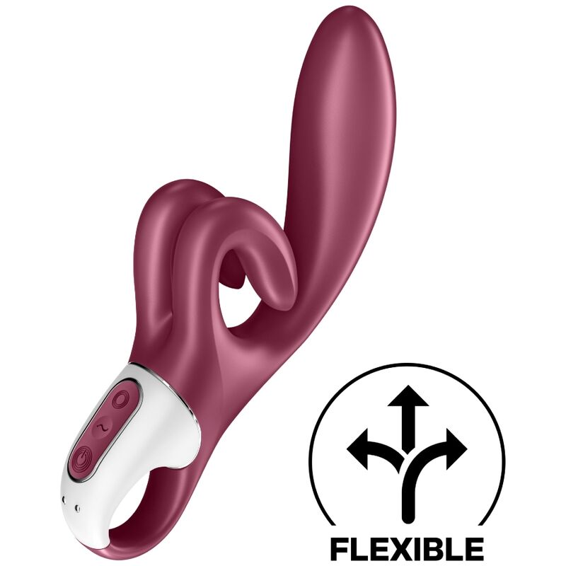Vibratore rabbit vibrazione touch me rosso di Satisfyer, immagine 2