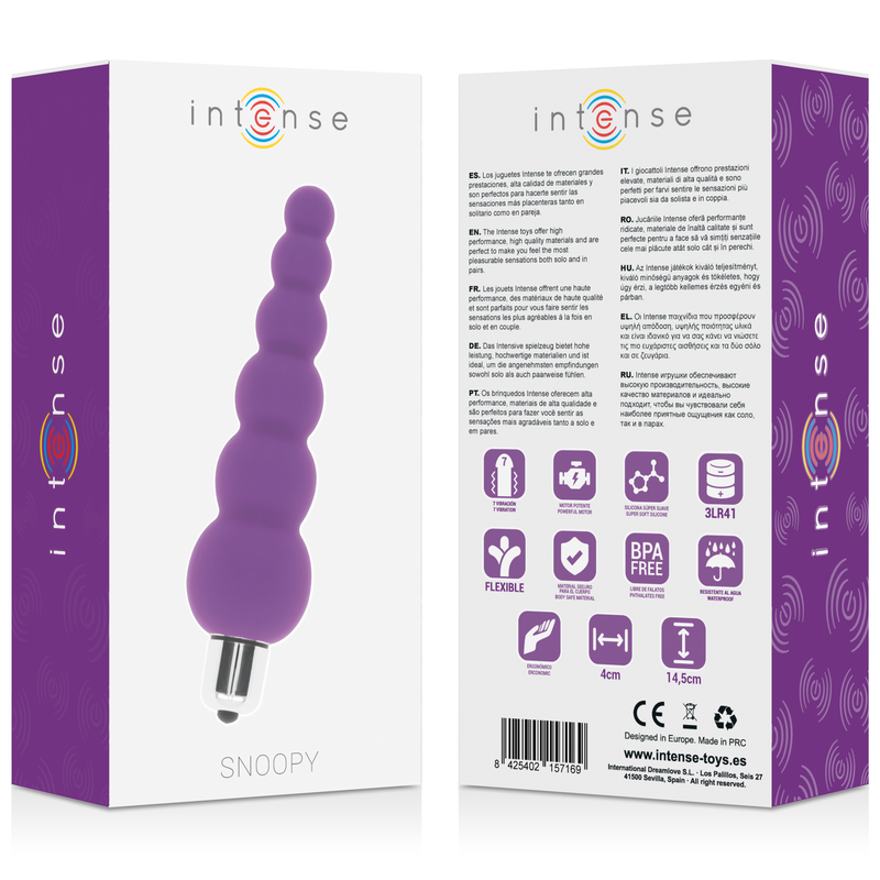 Sex toy Snoopy 7 velocità in silicone lilla di Intense, immagine 4
