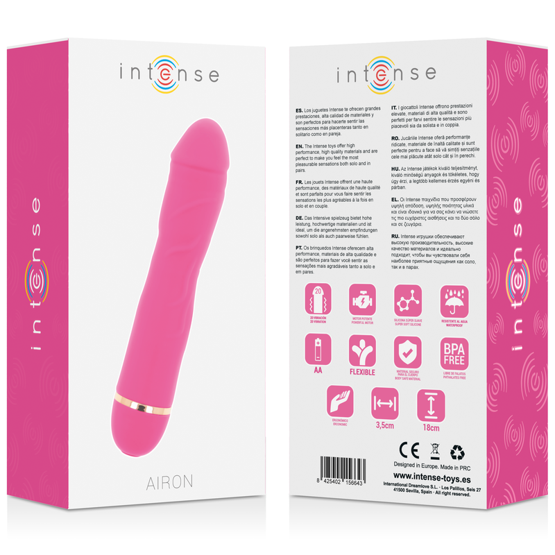 Sex toy Airon 20 velocità silicone rosa di Intense, immagine 6