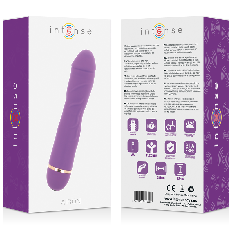 Sex toy Airon 20 velocità silicone lilla di Intense, immagine 4