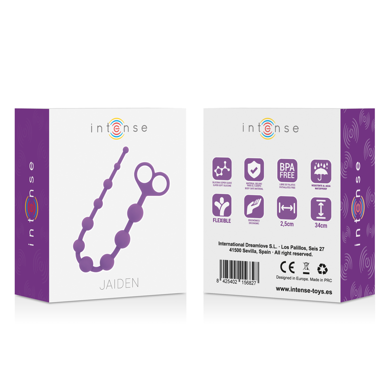 Sex toy anale perline di Jaiden lilla di Intense, immagine 5
