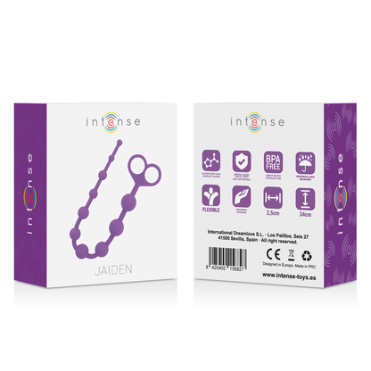 Sex toy anale perline di Jaiden lilla di Intense, immagine 5