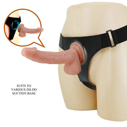 Imbragatura slip universale con dildo Kevin 19 cm naturale di Pretty Love, immagine 2